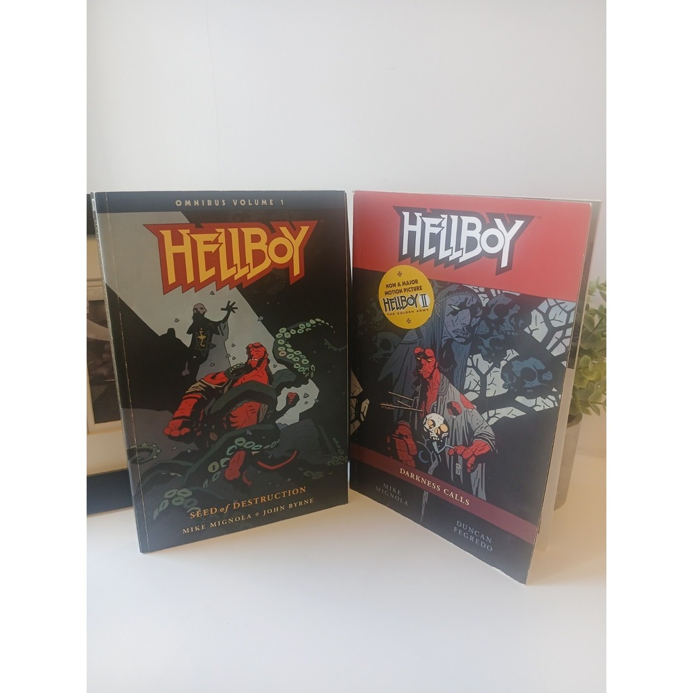 Hellboy Graphic Novel Lot Omnibus Vol 1 Seed of Destruction & Darkness Calls TPB